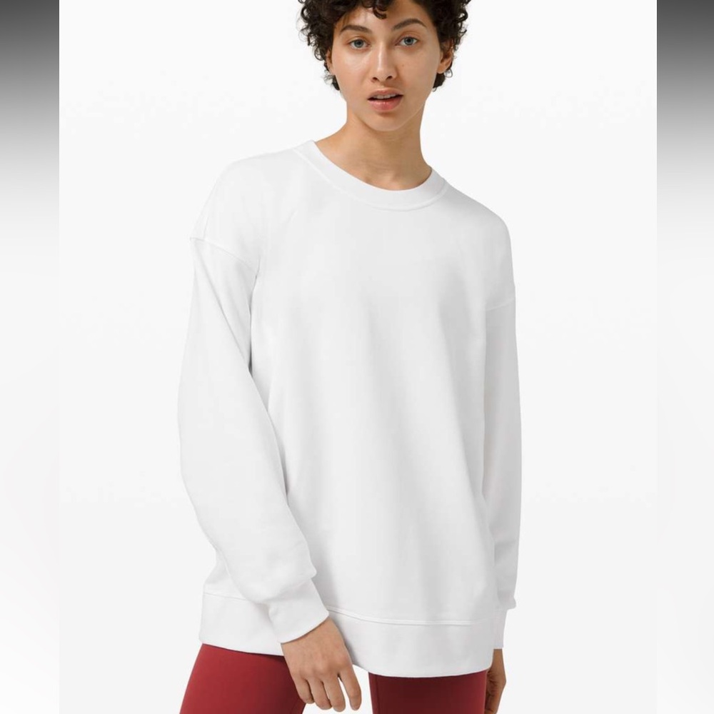 Lululemon Athletica Perfectly Oversized Crew White Sweatshirt